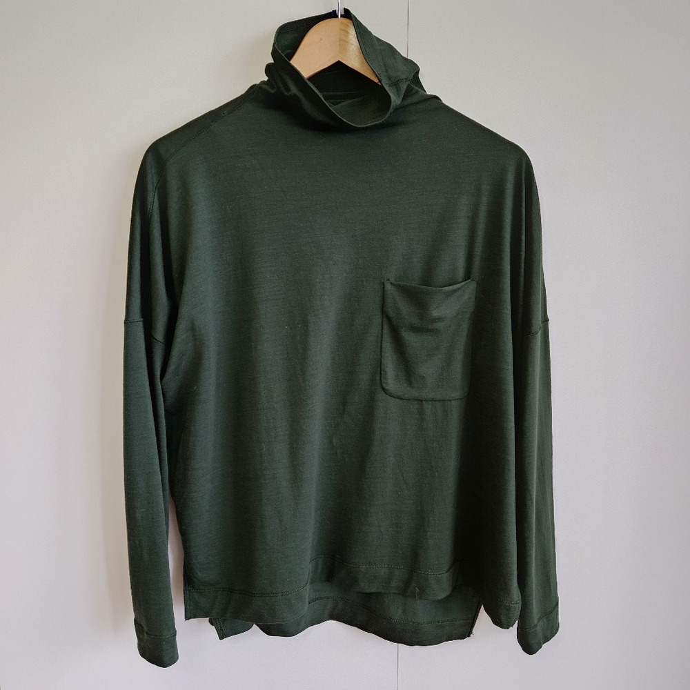 KIT AND ACE Merino Wool Long Sleeve Turtleneck Top Size Small